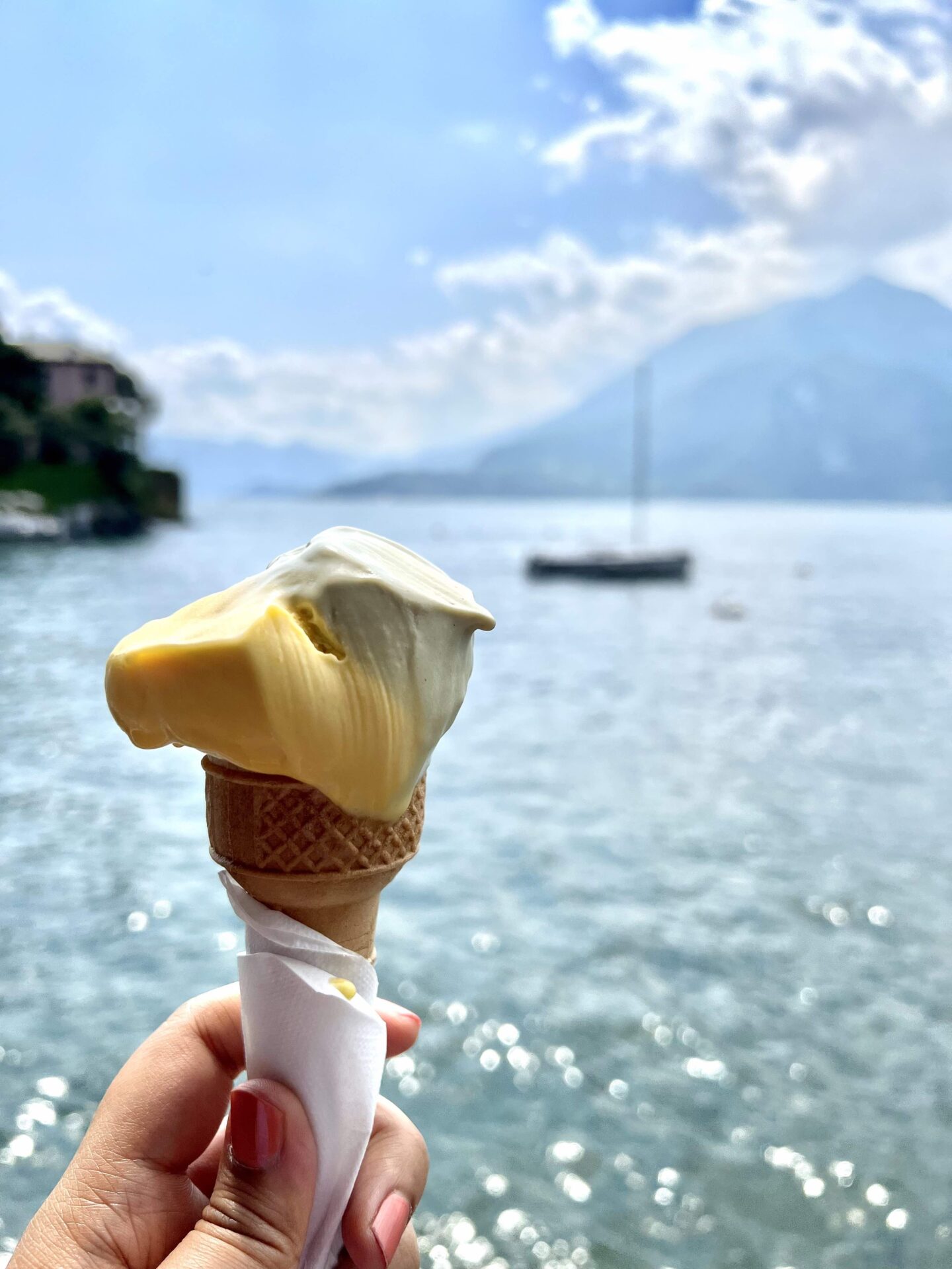 Lake Como with kids Gelato