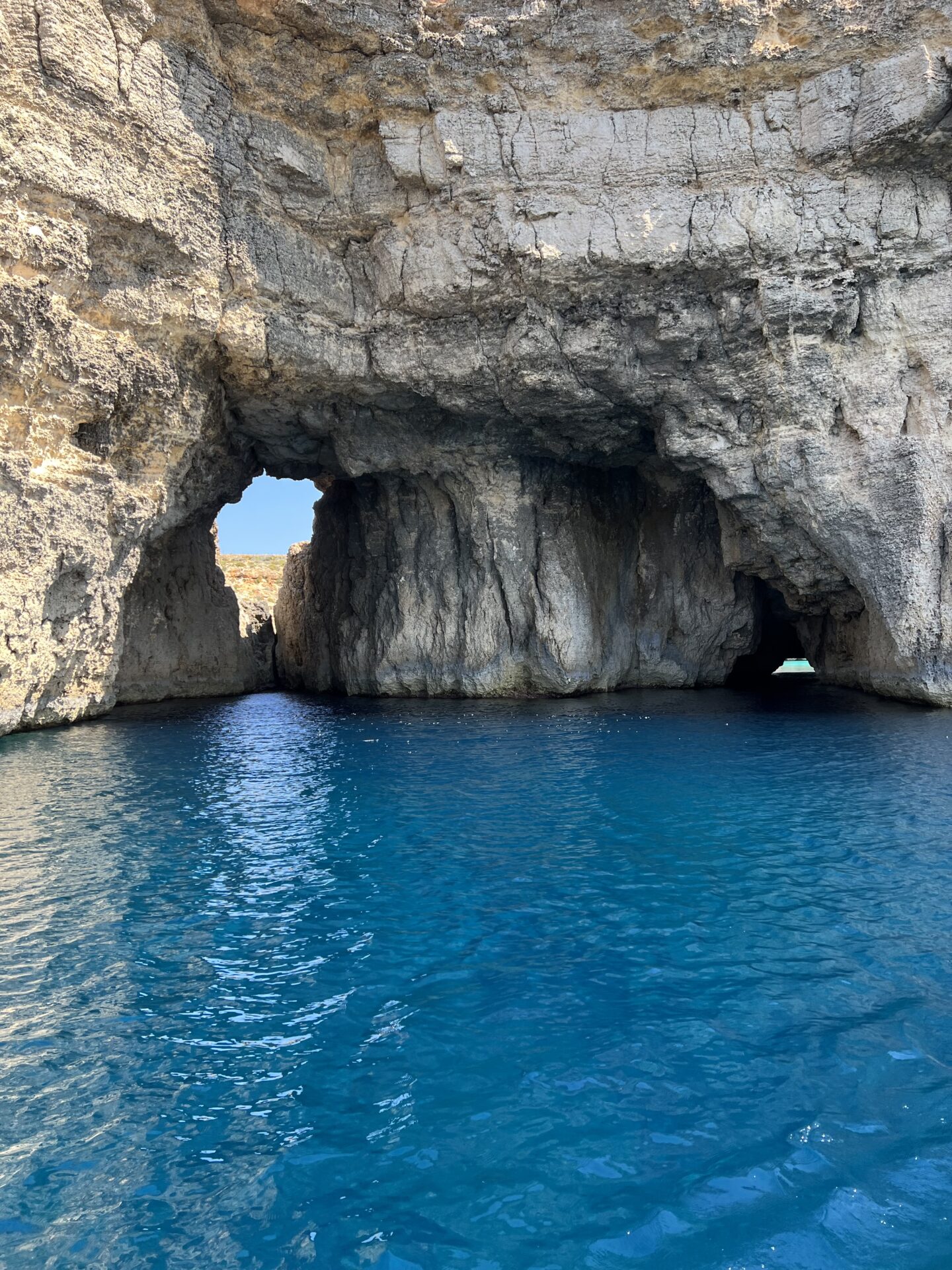 Caves; visiting Comino island in Malta By ferry